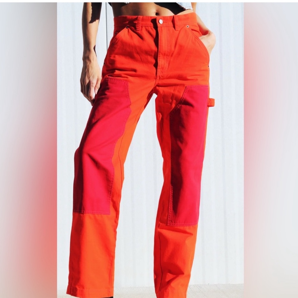 BDG Orange & Red Double Knee Carpenter Pants Size 26